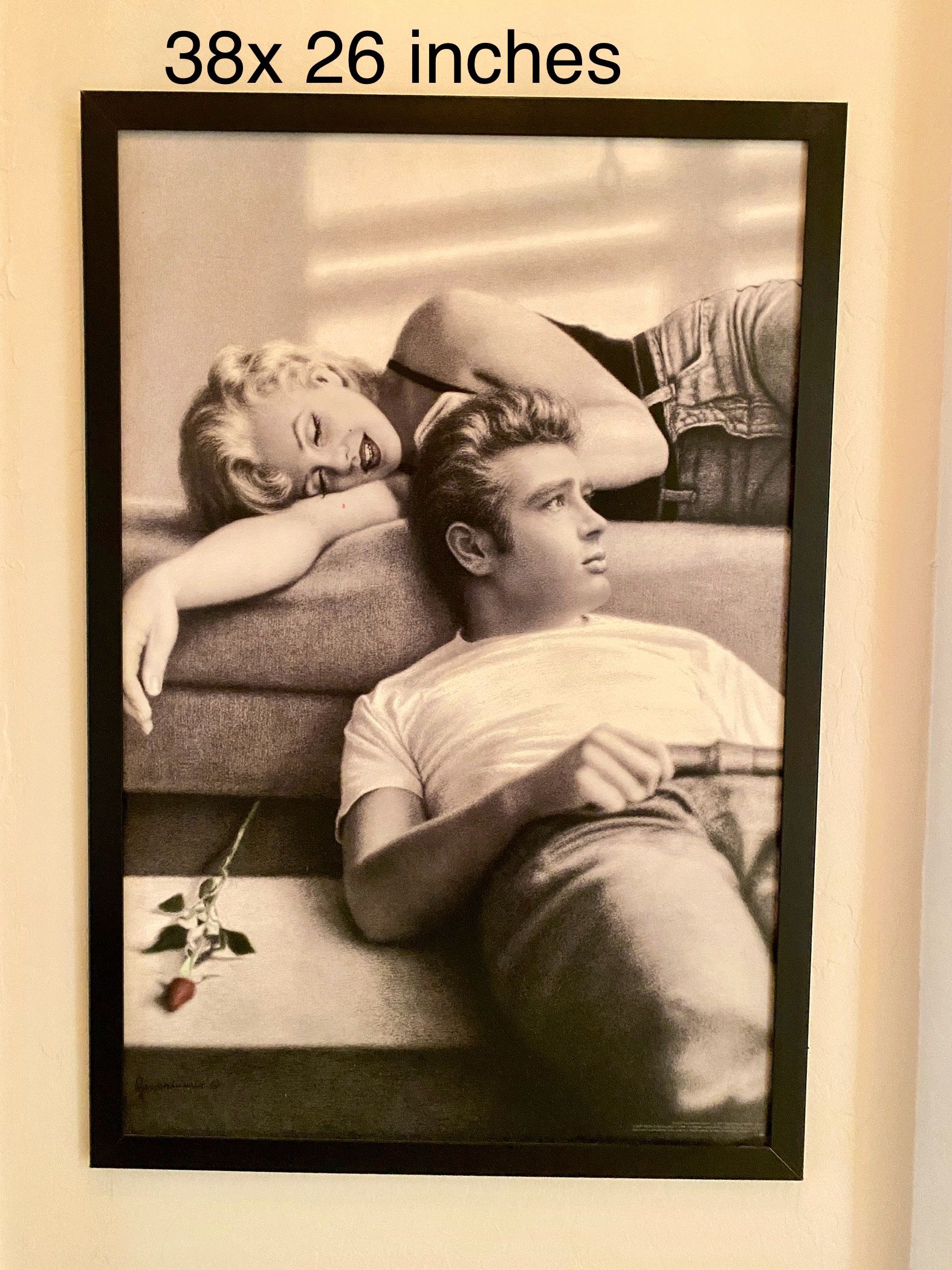 Marilyn Monroe And James Dean Poster Framed