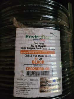Coax Dual Cable Rg6 Brand New 500ft Roll