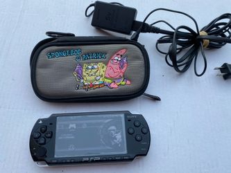 Sony PSP 2001 USA Region Slim Black Bundle Console Slim Game WORKING TESTED