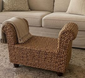 Woven Seagrass Bench