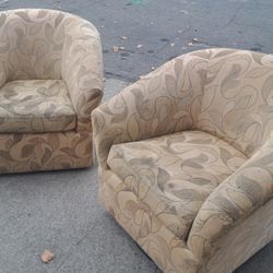 Patterned Club Chair Set