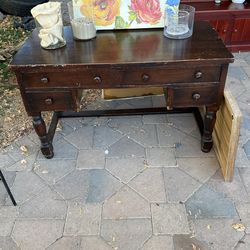 Wood Desk In Good Condition