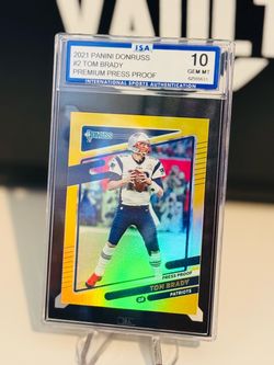 2021 Panini Donruss Tom Brady Press Proof Premium Card #2 ISA 10 Perfect