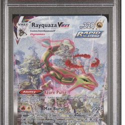 Rayquaza VMAX 218/203 Alt Art Evolving Skies Pokemon Card PSA 10 Gem Mint #737