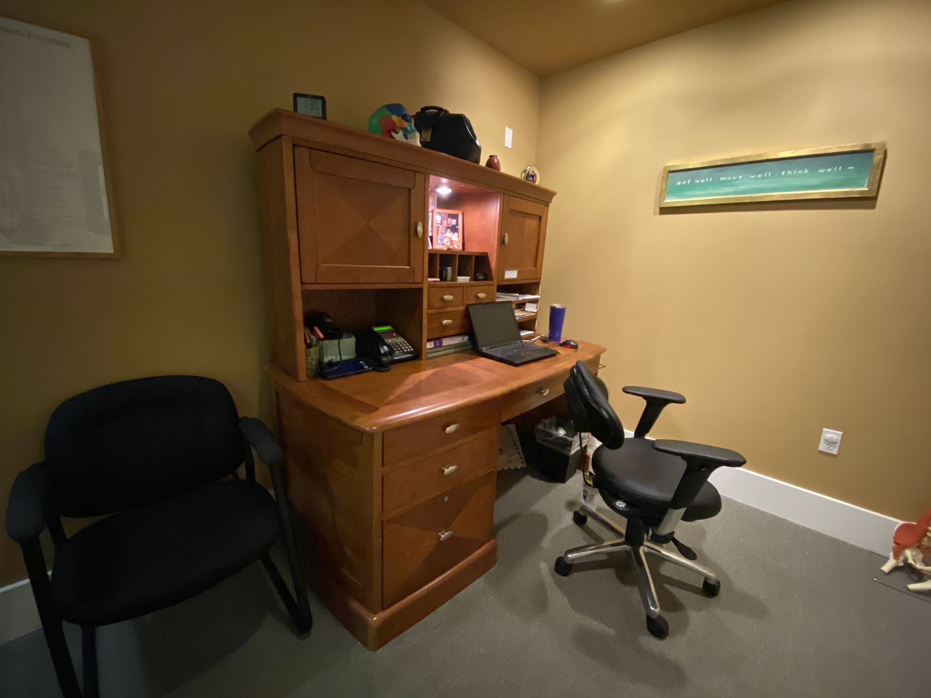 Free! It’s going to Value Village unless you come pick it. Well crafted solid wood desk with hutch