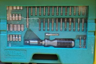 Allied 66095 58-piece Ratchet Driver Power Bit Set, SAE & Metric, Complete in Case