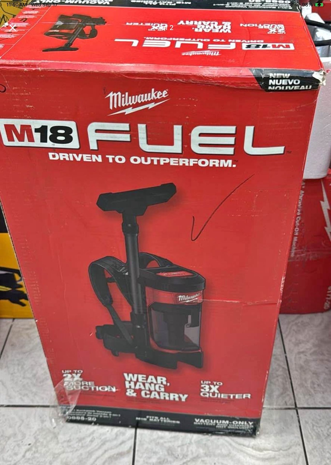 Milwaukee M18 Fuel Backpack Vacuum Tool Only