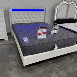 New Queen Bed Frame With Mattress