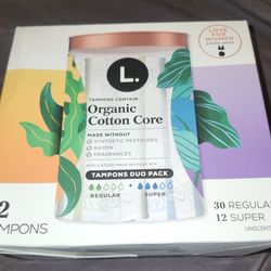 L. Organic Cotton Core Tampons Duo pack