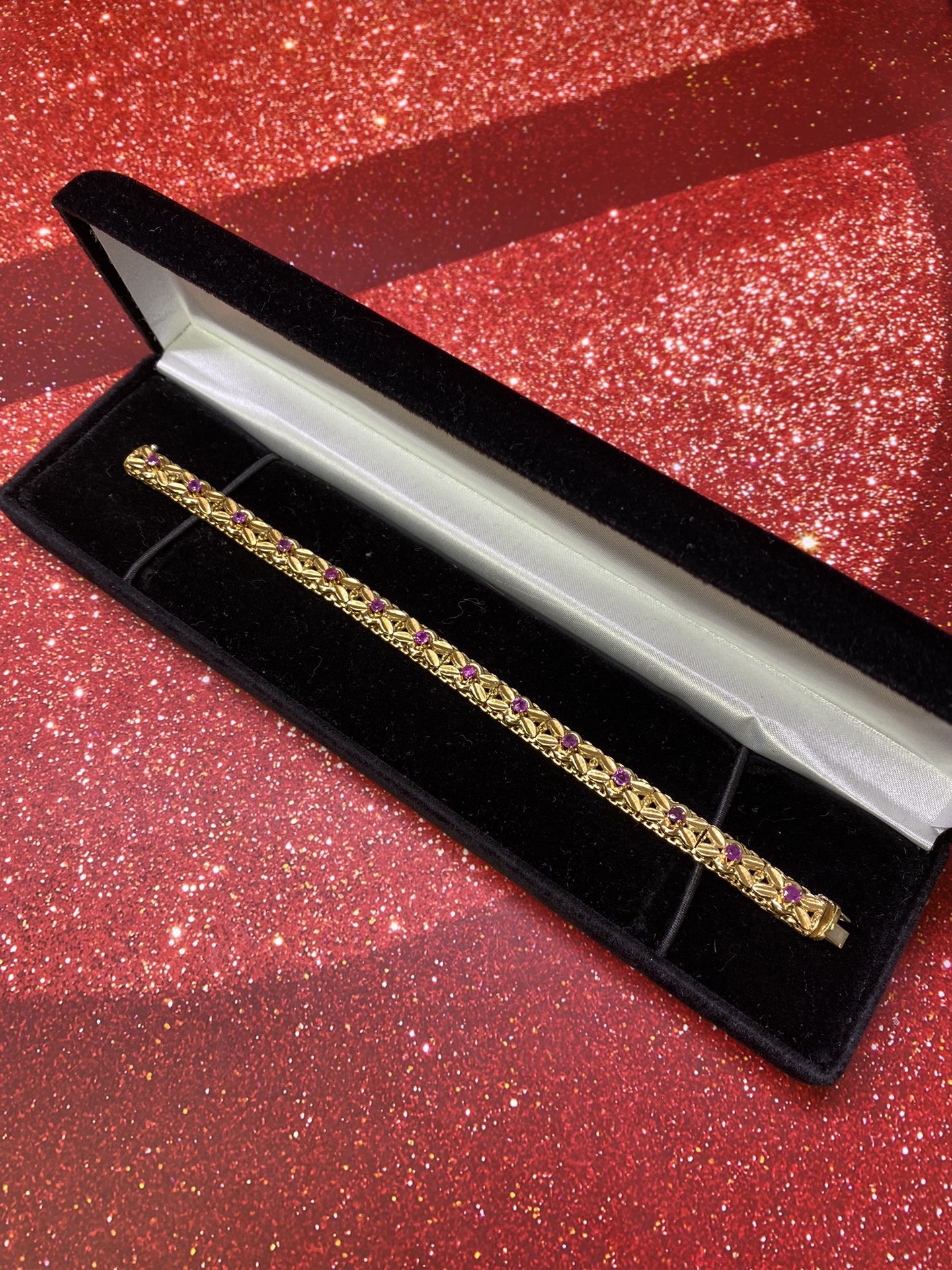 18k Pink Stone Bracelet
