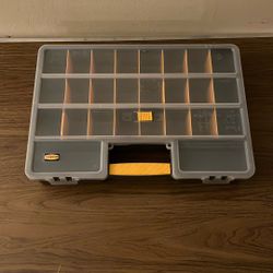 26 Adjustable Compartment Hardware Organizer Box With Dividers - Durable Plastic Screw Organizer For Nuts, Bolts, Screws, Nails, and Small Hardware