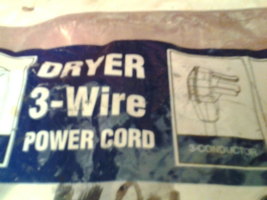 Dryer 3-wire power cord