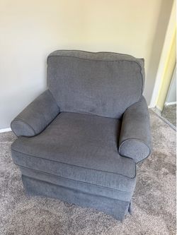 Grey Swivel Nursery Chair