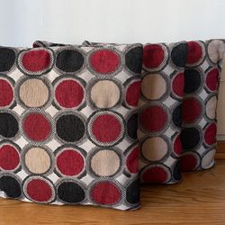 Multi Color Throw Pillows (3)