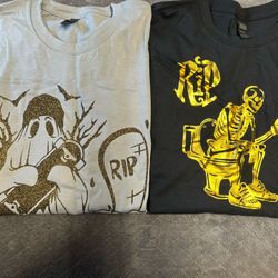 2 Mens New Size X Large Custom Short Sleeve T Shirts. 2 shirts 1 price.