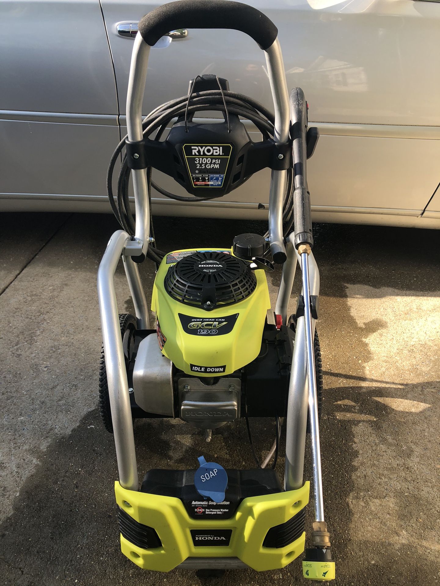 RYOBI 3,100 PSI 2.5 GPM Honda Gas Pressure Washer with Idle Down for Sale in New Hill, NC OfferUp