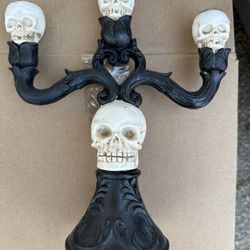 Scull Candle Holder And Scull Heads $15