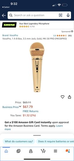 Gold microphone