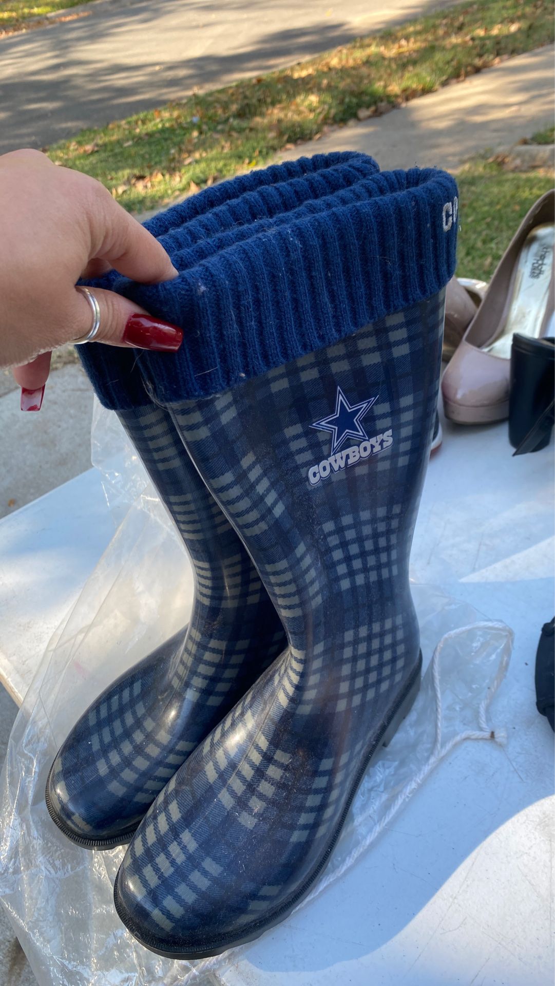 Dallas Cowboys rain boots