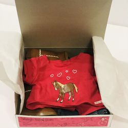 American Girl Western Riding Outfit For 18” Doll Shirt, Skirt, & Boots