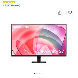 Samsung - 32" ViewFinity S7 LED 4k UHD 60Hz Monitor with HDR 10 (DisplayPort, HDMI) - Black