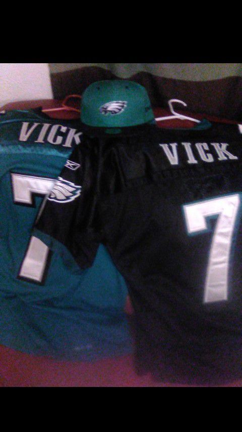 Vick jerseys eagles both $40