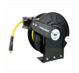 NEW IN BOX Shop Husky 3/8 in. x 50 ft. Open Face Hybrid Hose Reel with Hose
