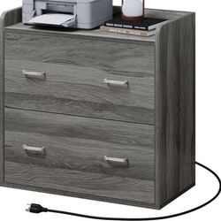 File Cabinet with Charging Station,