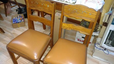 Antique table and 4 chairs