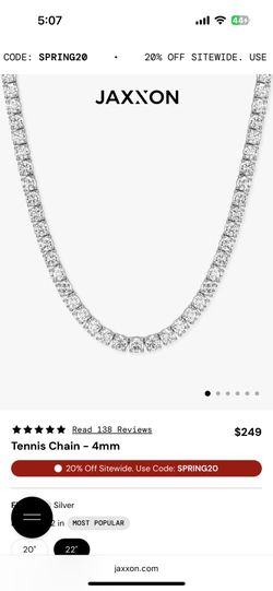 JAXXON Tennis Chain 4mm