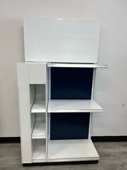 Heavy-Duty Retail Merchandising Display – White Metal