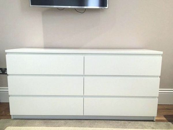 Malm 6 Drawer Dresser White 63x30 3 4 For Sale In San Francisco