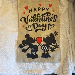 Disney Valentines Day Garden Flag