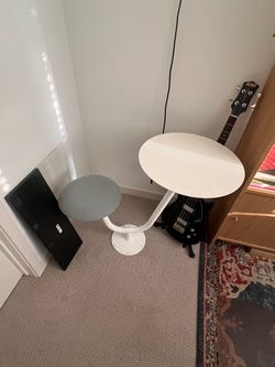 Stool with table