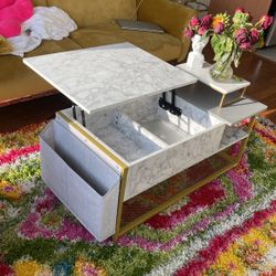 Marble Lift Top Coffee Table 
