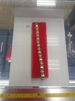 Link Bracelet 14K 48.0G 2.4 Karat Natural Diamonds 