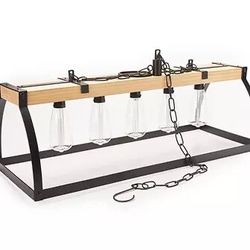 New LED Edison Bulb Battery-Operated Chandelier with Remote Control Indoor Outdoor Patio