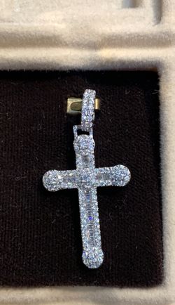 Sterling Silver CZ Cross (Not Fake, Not Plated)