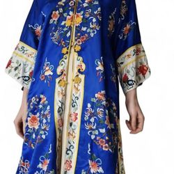 Vintage Silk Golden bee hand embroidery kimono