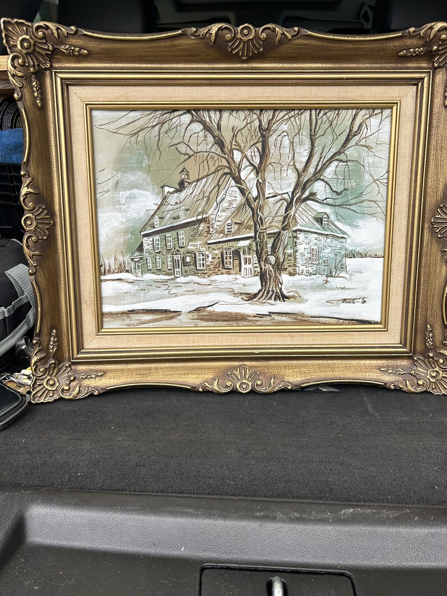 Art Gold Frame Mated And Glass 18*21