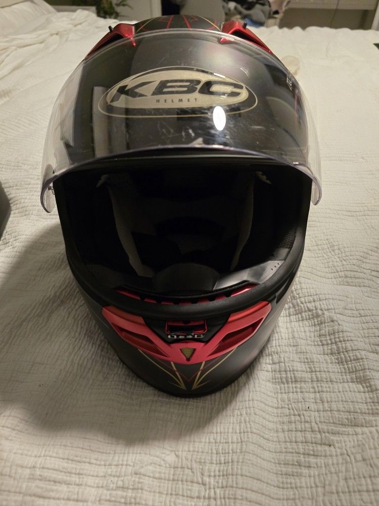 Motorbike Helmet Kbc Full Face Helmet KBC TK-8 Panther Red Full