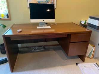 Solid wood desk