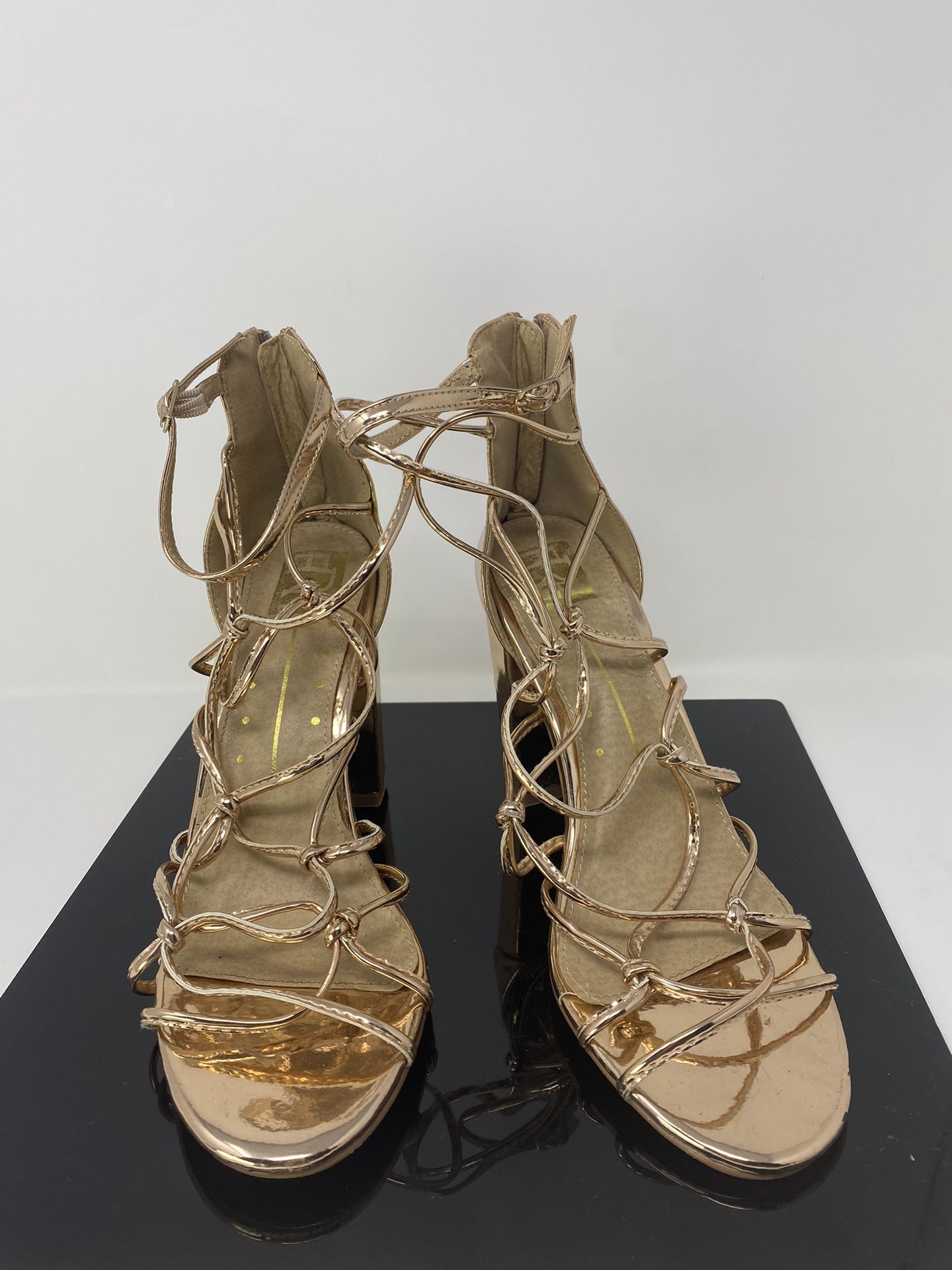 Rose Gold Strapy Sandals