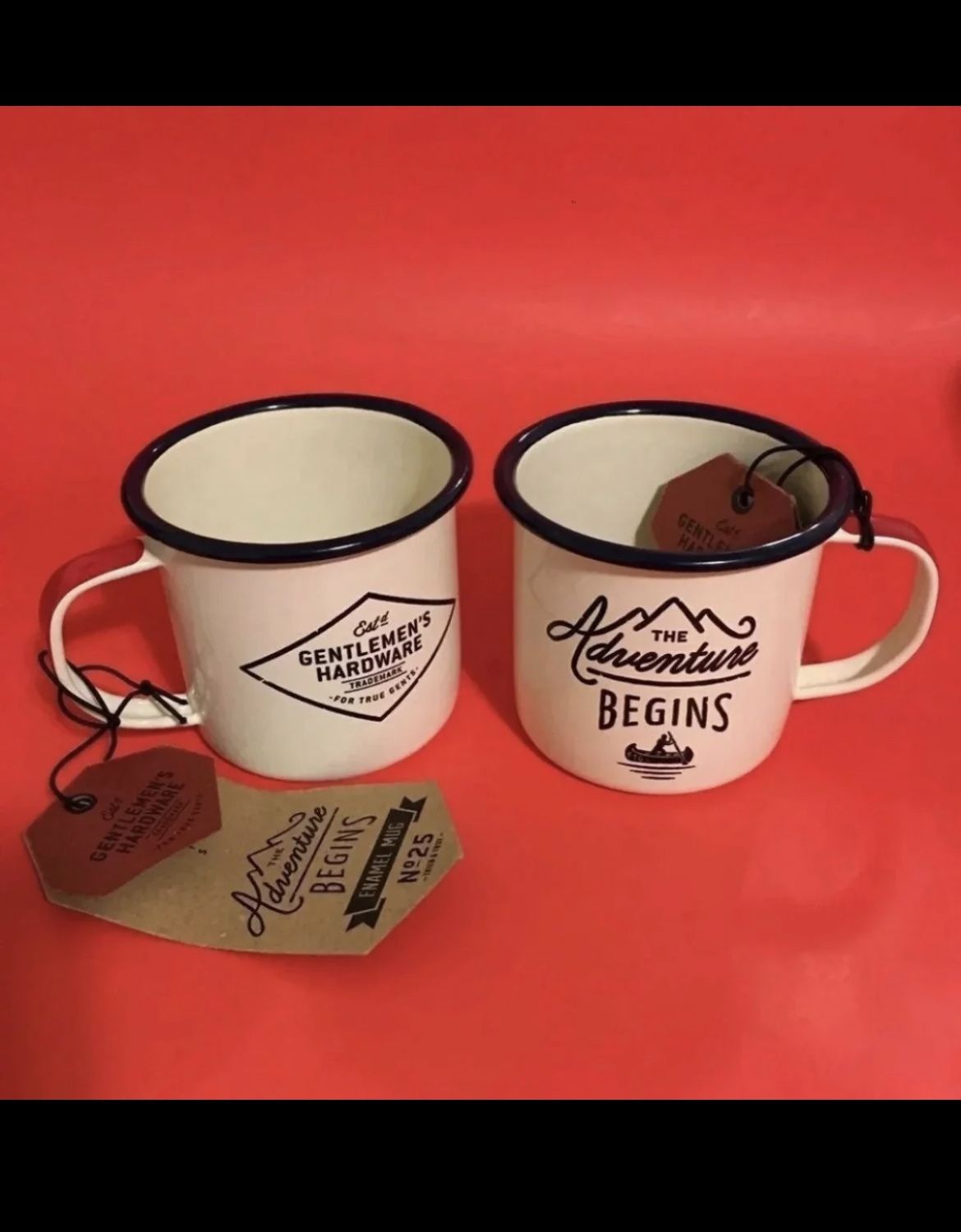 Enamel Mugs Nwt