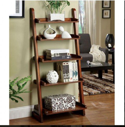 Ladder Shelf Antique Oak Finish Solid Wood,others. 24"x16"x55"h. New. Especial Price 