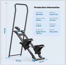 MERACH Stair Stepper with Adjustable Resistance, Foldable Stair Climber