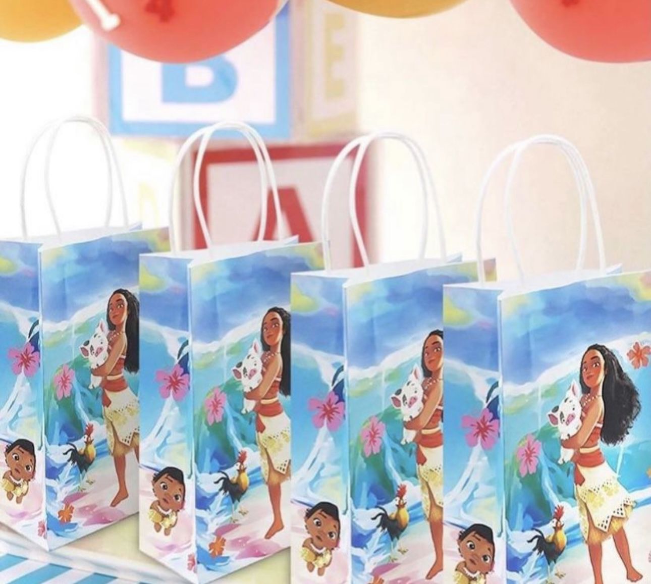 Moana Birthday Party Candy Favor Bags