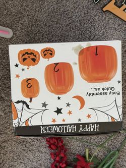 Halloween Decor Bundle - Skulls, Lit Tree, Candle Holders
