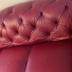 Lightly Used Leather Couch 