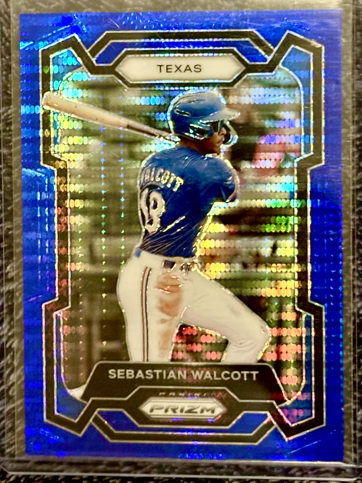 2024 Panini Prizm Sebastian Walcott Blue Pulsar SP /75 RC- #112